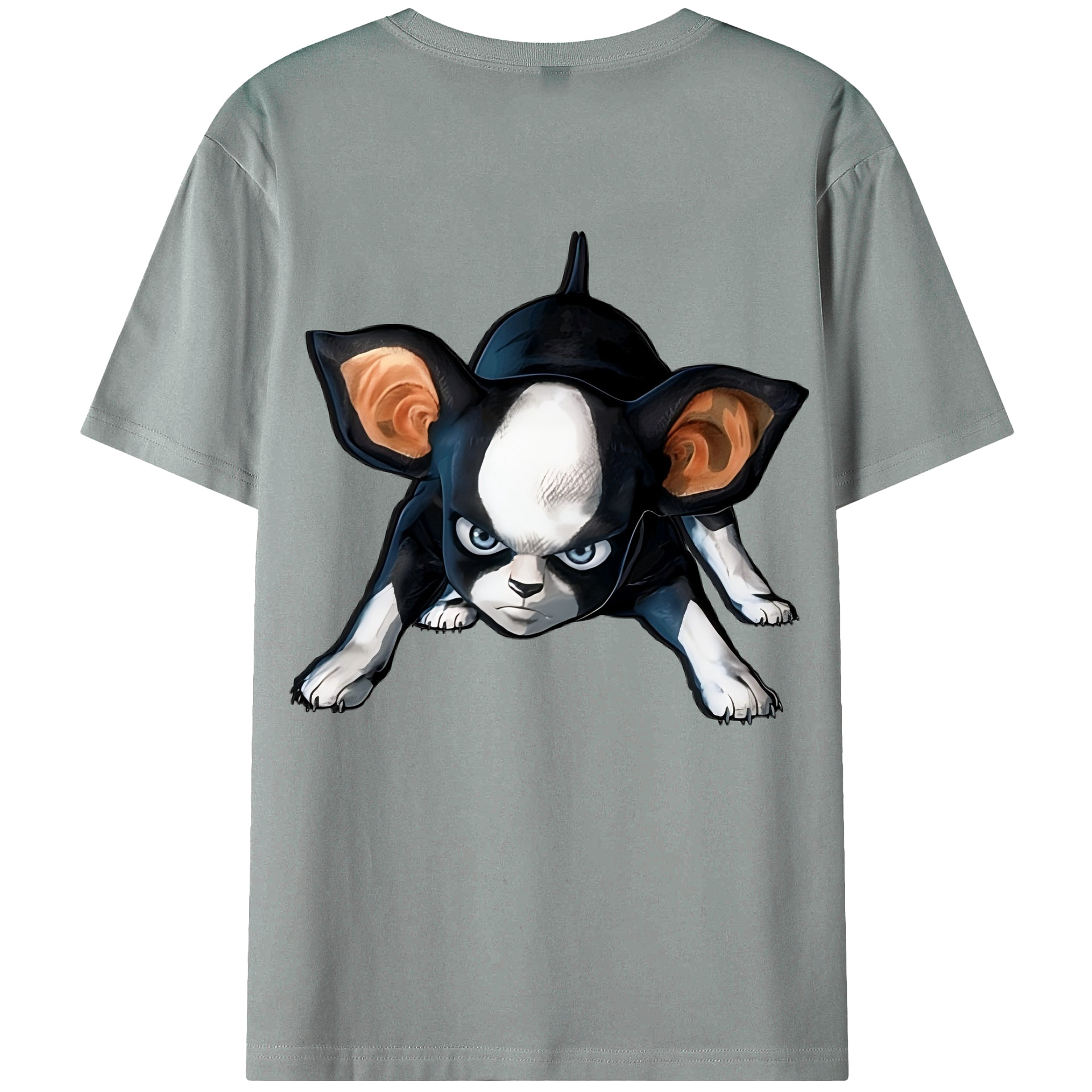 （画像用） ジョジョの奇妙な冒険 イギー JoJo's Bizarre Adventure Iggy 綿100％ メンズ半袖Tシャツ（バックプリント） 通気性